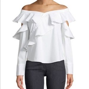 Laundry By Shelli Segal Tops - Laundry SS White Off The Shoulder Blouse Laundry By Shelli Segal Tops - Laundry SS White Off The Shoulder Blouse